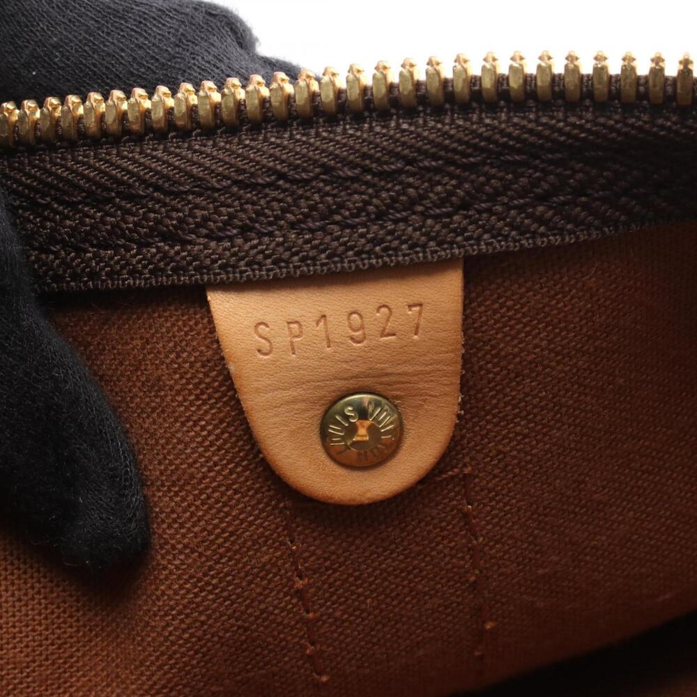 LOUIS VUITTON Authentic Brown Monogram Leather Keepall 45 Boston Bag - Picture 5 of 8